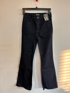 Worthington Black Flare Wide-Leg Jeans